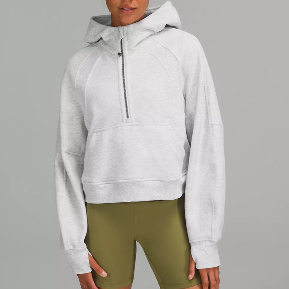 Grey scuba oversized half zip hoodie size M/L